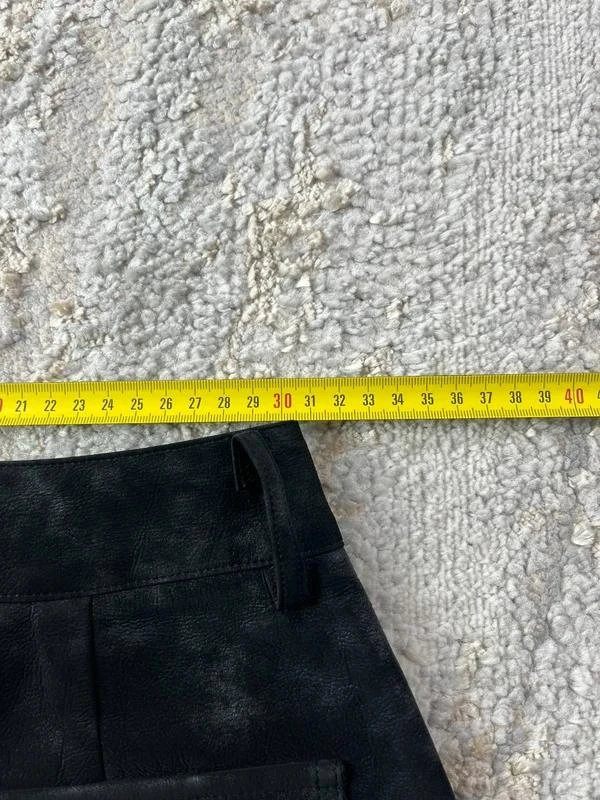Vintage zwarte cargo leren jorts maat XS – photo 9